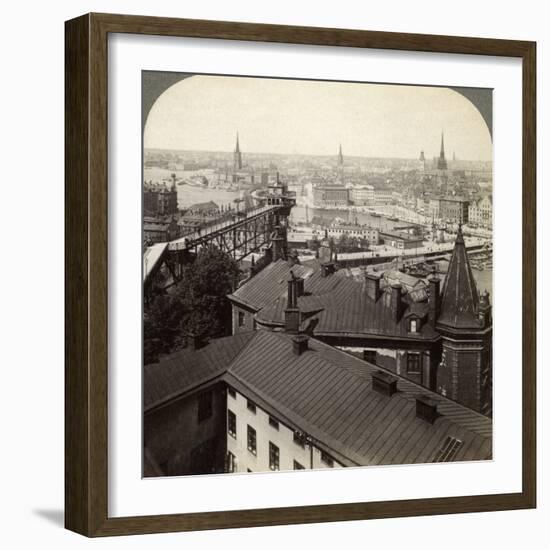 Cityscape, Stockholm, Sweden-Underwood & Underwood-Framed Photographic Print