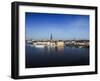 Cityscape, Stockholm, View on Districts Riddarholmen, Gamla Stan and Kungsholmen-Frina-Framed Photographic Print