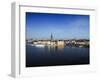 Cityscape, Stockholm, View on Districts Riddarholmen, Gamla Stan and Kungsholmen-Frina-Framed Photographic Print