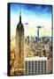 Cityscape Sunset-Philippe Hugonnard-Framed Stretched Canvas