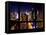 Cityscape Times Square and 42nd Street with the Empire State Building by Night-Philippe Hugonnard-Framed Stretched Canvas