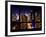 Cityscape Times Square and 42nd Street with the Empire State Building by Night-Philippe Hugonnard-Framed Photographic Print