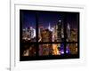 Cityscape Times Square and 42nd Street with the Empire State Building by Night-Philippe Hugonnard-Framed Photographic Print