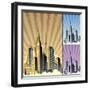 Cityscape Vertical-Malchev-Framed Art Print