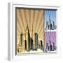 Cityscape Vertical-Malchev-Framed Art Print