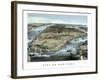 Cityscape View of New York City, Circa 1850-Stocktrek Images-Framed Art Print