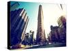 Cityscape Vintage Colors, Flatiron Building, 5th Ave, Manhattan, New York, United States-Philippe Hugonnard-Stretched Canvas