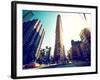 Cityscape Vintage Colors, Flatiron Building, 5th Ave, Manhattan, New York, United States-Philippe Hugonnard-Framed Photographic Print