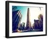 Cityscape Vintage Colors, Flatiron Building, 5th Ave, Manhattan, New York, United States-Philippe Hugonnard-Framed Premium Photographic Print