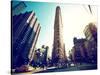 Cityscape Vintage Colors, Flatiron Building, 5th Ave, Manhattan, New York, United States-Philippe Hugonnard-Stretched Canvas