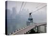Cityscape With Cable Car, Chongqing City, Chongqing, China, Asia-Charles Bowman-Stretched Canvas