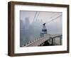 Cityscape With Cable Car, Chongqing City, Chongqing, China, Asia-Charles Bowman-Framed Photographic Print