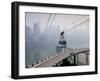 Cityscape With Cable Car, Chongqing City, Chongqing, China, Asia-Charles Bowman-Framed Photographic Print