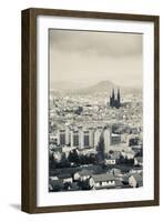 Cityscape with Cathedrale Notre-Dame-De-L'Assomption in the Background, Clermont-Ferrand-null-Framed Photographic Print