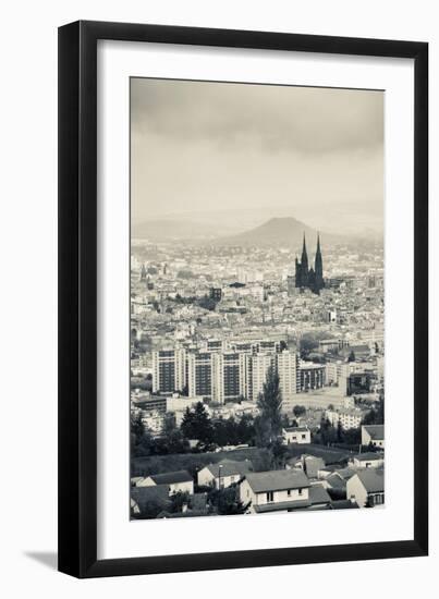 Cityscape with Cathedrale Notre-Dame-De-L'Assomption in the Background, Clermont-Ferrand-null-Framed Photographic Print