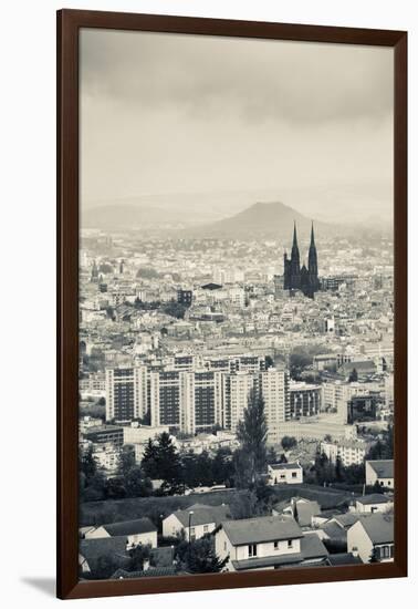 Cityscape with Cathedrale Notre-Dame-De-L'Assomption in the Background, Clermont-Ferrand-null-Framed Photographic Print