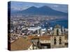 Cityscape With Certosa Di San Martino and Mount Vesuvius Naples, Campania, Italy, Europe-Charles Bowman-Stretched Canvas