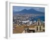 Cityscape With Certosa Di San Martino and Mount Vesuvius Naples, Campania, Italy, Europe-Charles Bowman-Framed Photographic Print