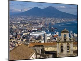 Cityscape With Certosa Di San Martino and Mount Vesuvius Naples, Campania, Italy, Europe-Charles Bowman-Mounted Photographic Print