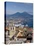 Cityscape With Certosa Di San Martino and Mount Vesuvius , Naples, Campania, Italy, Europe-Charles Bowman-Stretched Canvas