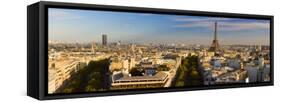 Cityscape with Eiffel Tower in Background, Paris, Ile-De-France, France-null-Framed Stretched Canvas
