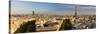 Cityscape with Eiffel Tower in Background, Paris, Ile-De-France, France-null-Stretched Canvas