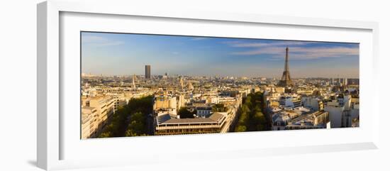 Cityscape with Eiffel Tower in Background, Paris, Ile-De-France, France-null-Framed Photographic Print