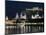 Cityscape with River Salzach at Night, Saltzburg, Austria-Charles Bowman-Mounted Photographic Print