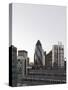 Cityscape with Swiss Re Tower by Architect Sir Norman Foster, 30 St Mary Axe, England-Axel Schmies-Stretched Canvas
