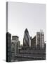 Cityscape with Swiss Re Tower by Architect Sir Norman Foster, 30 St Mary Axe, England-Axel Schmies-Stretched Canvas