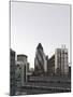 Cityscape with Swiss Re Tower by Architect Sir Norman Foster, 30 St Mary Axe, England-Axel Schmies-Mounted Photographic Print