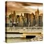 Cityscape with the Chrysler Building-Philippe Hugonnard-Stretched Canvas