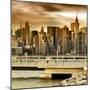 Cityscape with the Chrysler Building-Philippe Hugonnard-Mounted Photographic Print