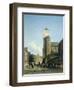 Cityscape with the Church of St Denis in Liege-Jan Weissenbruch-Framed Art Print