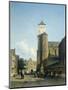 Cityscape with the Church of St Denis in Liege-Jan Weissenbruch-Mounted Art Print