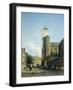 Cityscape with the Church of St Denis in Liege-Jan Weissenbruch-Framed Art Print