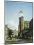 Cityscape with the Church of St Denis in Liege-Jan Weissenbruch-Mounted Art Print