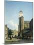 Cityscape with the Church of St Denis in Liege-Jan Weissenbruch-Mounted Art Print