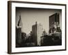 Cityscape with the Empire State Building and the New Yorker Hotel-Philippe Hugonnard-Framed Photographic Print