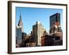Cityscape with the Empire State Building and the New Yorker Hotel-Philippe Hugonnard-Framed Photographic Print
