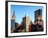 Cityscape with the Empire State Building and the New Yorker Hotel-Philippe Hugonnard-Framed Photographic Print