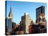 Cityscape with the Empire State Building and the New Yorker Hotel-Philippe Hugonnard-Stretched Canvas