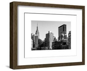 Cityscape with the Empire State Building and the New Yorker Hotel-Philippe Hugonnard-Framed Art Print