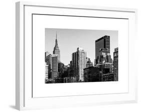 Cityscape with the Empire State Building and the New Yorker Hotel-Philippe Hugonnard-Framed Art Print