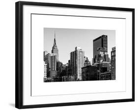Cityscape with the Empire State Building and the New Yorker Hotel-Philippe Hugonnard-Framed Art Print