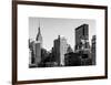 Cityscape with the Empire State Building and the New Yorker Hotel-Philippe Hugonnard-Framed Art Print