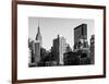 Cityscape with the Empire State Building and the New Yorker Hotel-Philippe Hugonnard-Framed Art Print