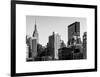 Cityscape with the Empire State Building and the New Yorker Hotel-Philippe Hugonnard-Framed Art Print