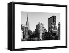 Cityscape with the Empire State Building and the New Yorker Hotel-Philippe Hugonnard-Framed Stretched Canvas