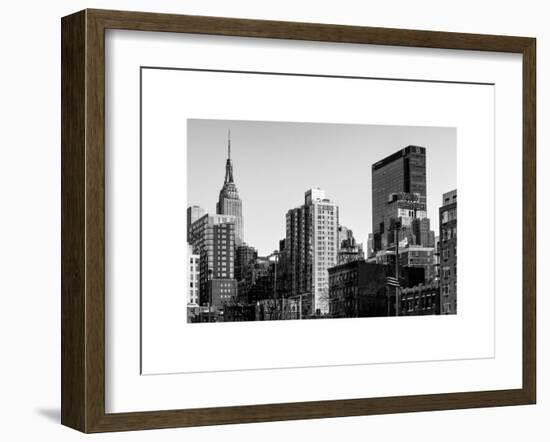 Cityscape with the Empire State Building and the New Yorker Hotel-Philippe Hugonnard-Framed Art Print